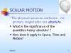 Slide of scalar motion